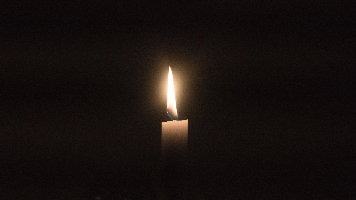 candle in darkness