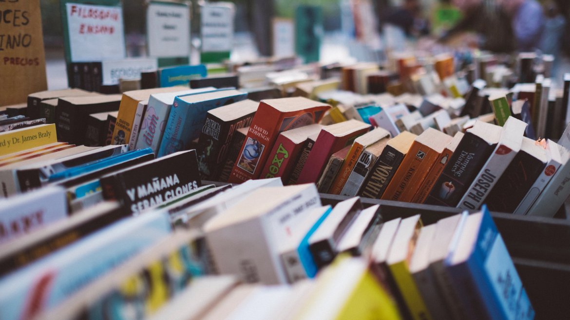 books at a market