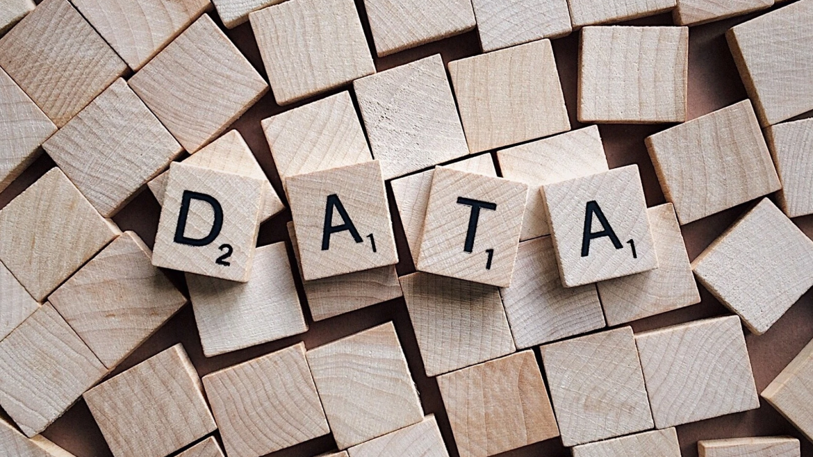 Scrabble letters spell out DATA