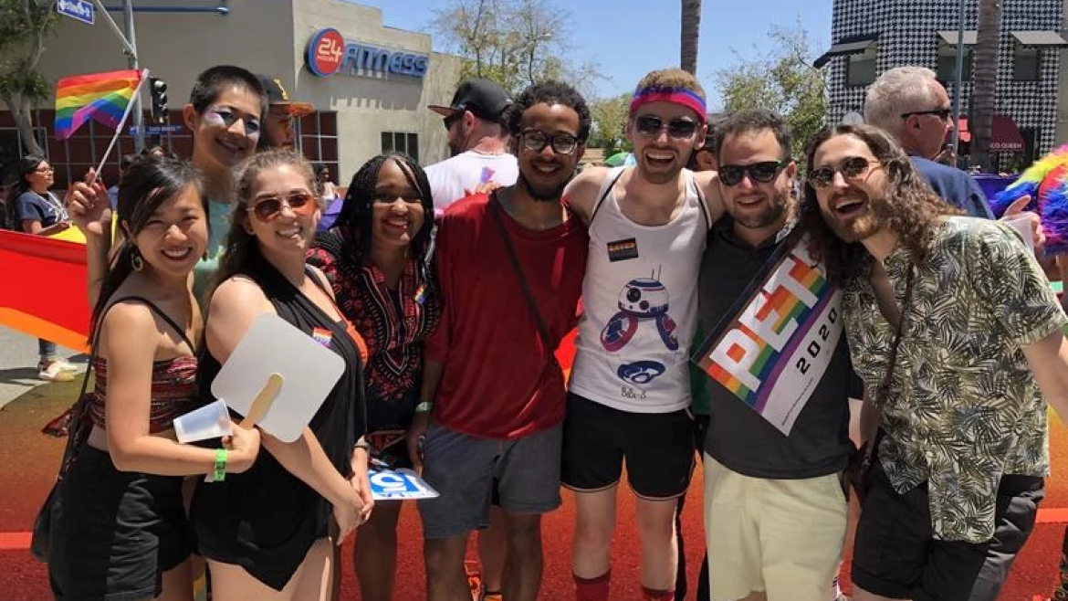 Pride Parade attendees