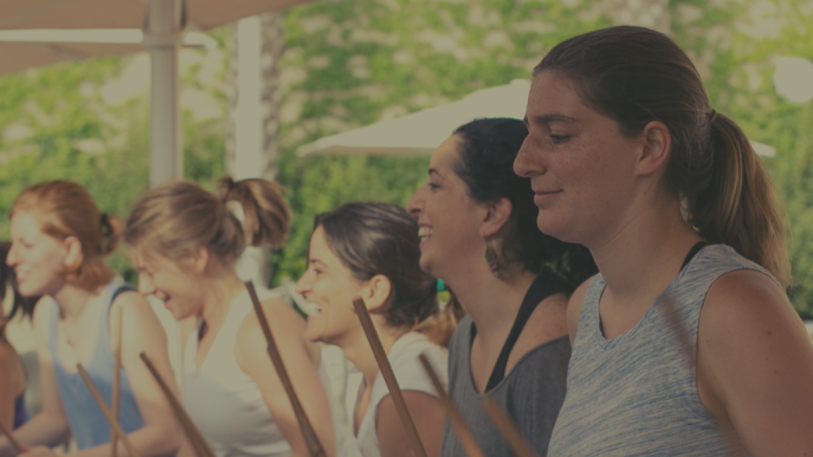 Women at an outdoor event