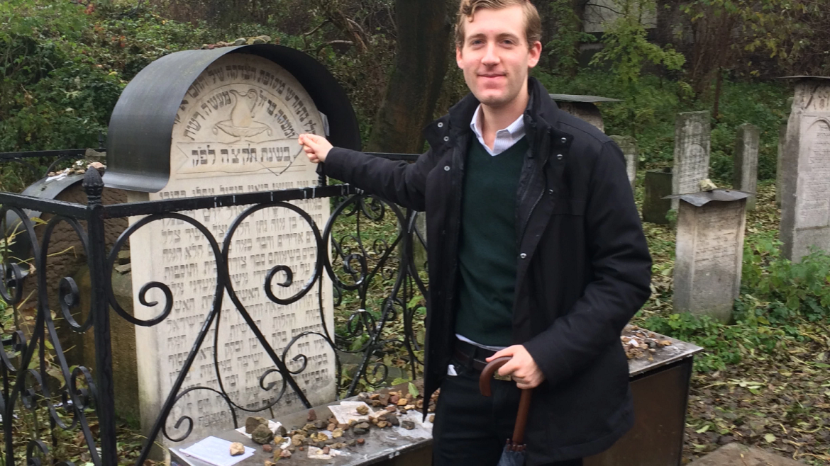 Daniel Jeydel at the Remah Cemetery in Krakow