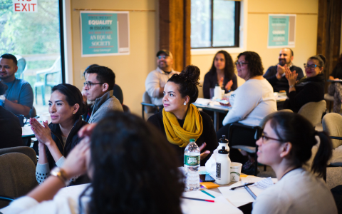 Latinos for Education - event attendees at a table