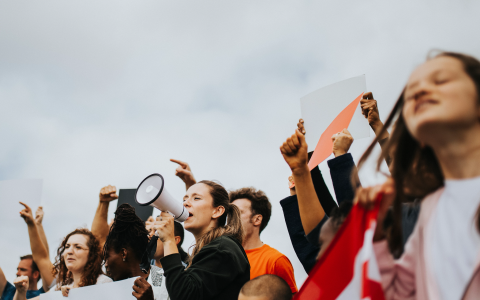 Driving Feminist Cultural and Political Change People demonstrating