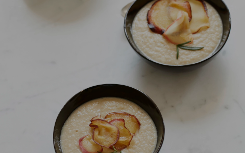 Cauliflower-Apple-Rosemary Soup
